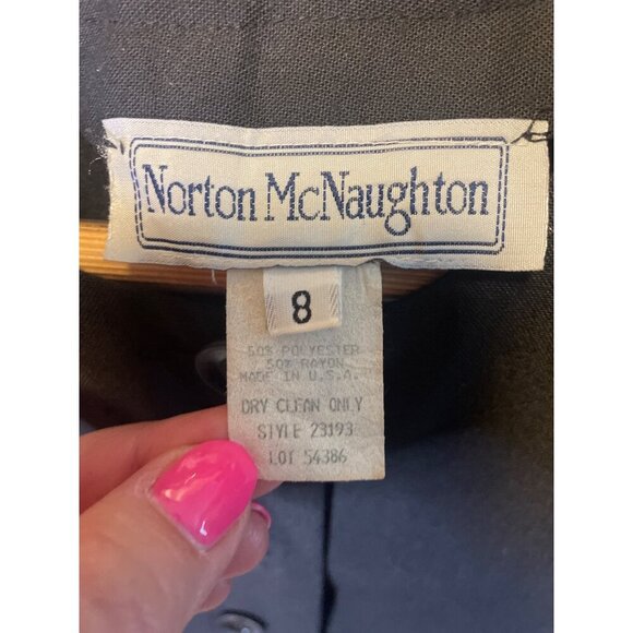 Norton McCaughton Black Long Sleeve Collarless Cropped Jacket SZ 8 - Picture 4 of 8